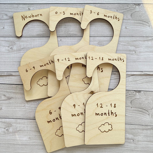 Wooden Baby Wardrobe Dividers | Cloud design