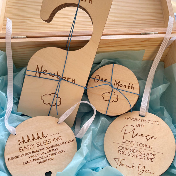 Wooden Baby Gift Set | Cloud design