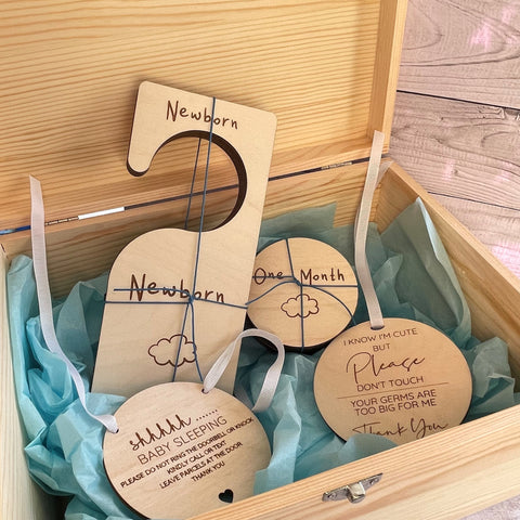 Wooden Baby Gift Set | Cloud design