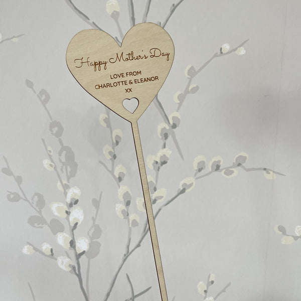 Mother's Day Flower Stick Tag | Personalised