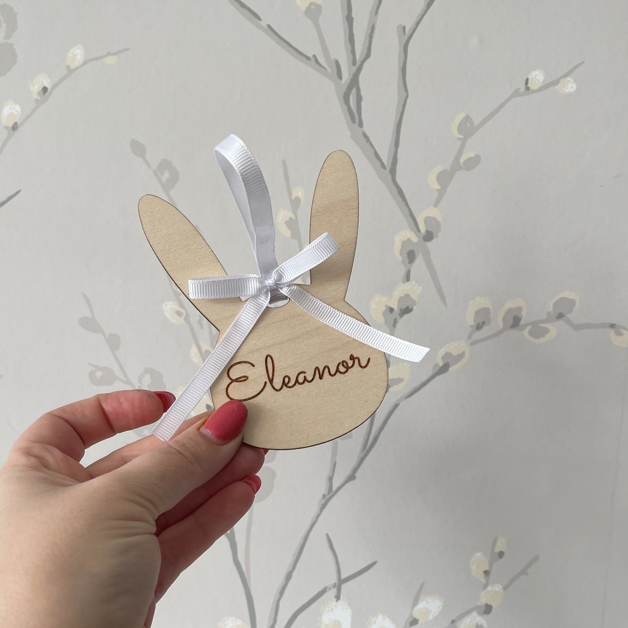 Personalised Easter Bunny bauble decoration