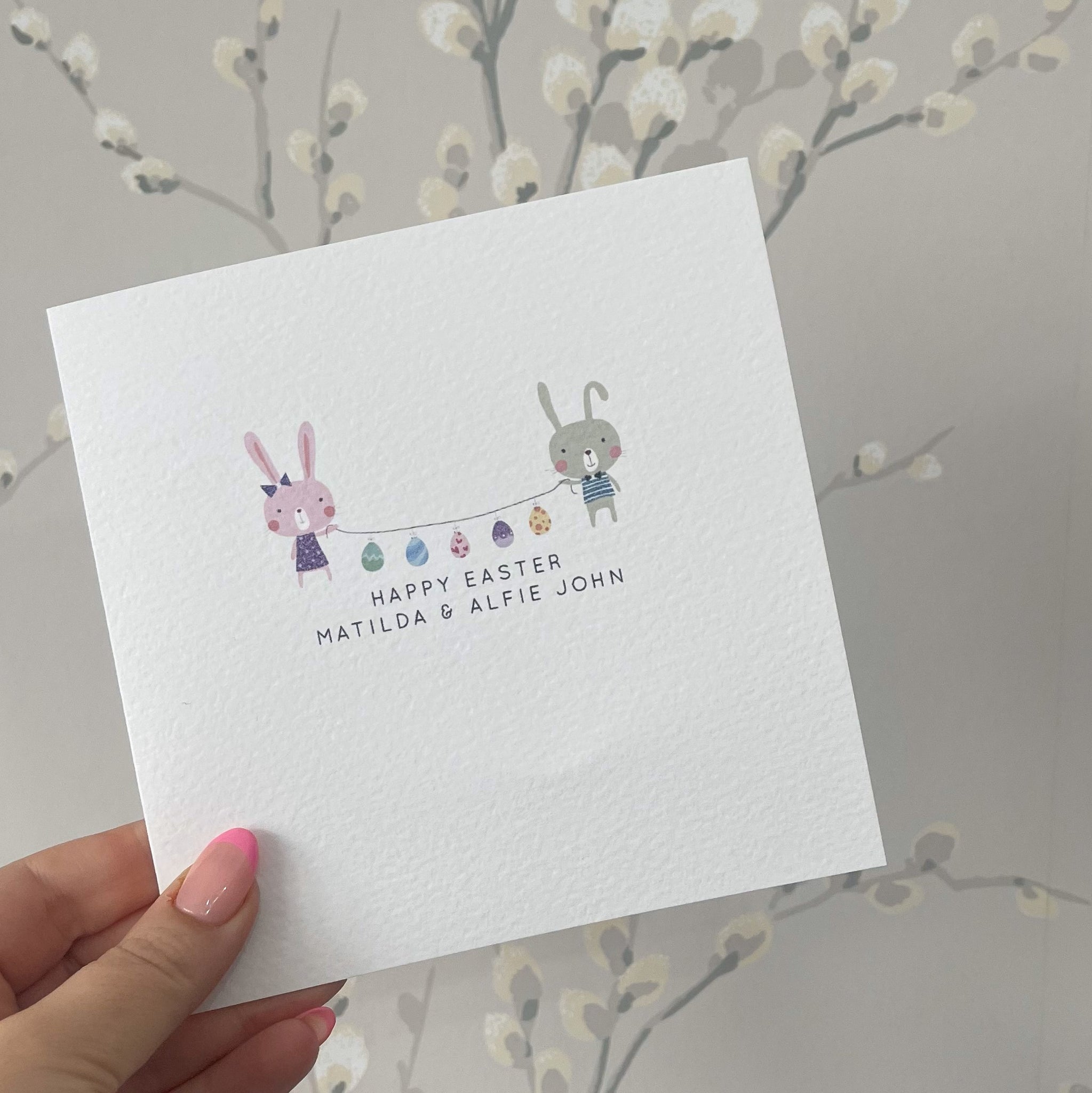 Personalised Easter Bunny Card (Ref: 041)