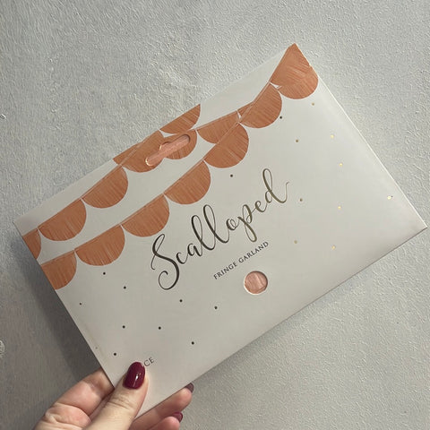 Scalloped fringe garland | Peach |  Small