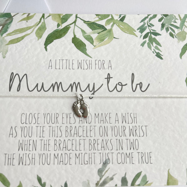 Wish Bracelet | 'Mummy to be' Wish Bracelet | Botanical Design