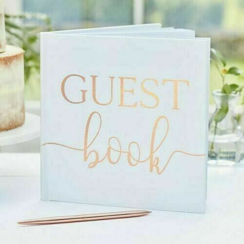 Rose Gold Foiled Wedding Guest Book